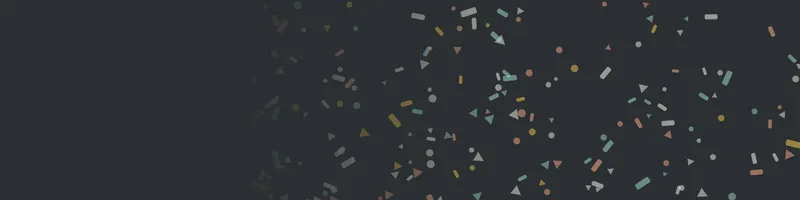 Charcoal Google Classroom header with a confetti pattern on the right