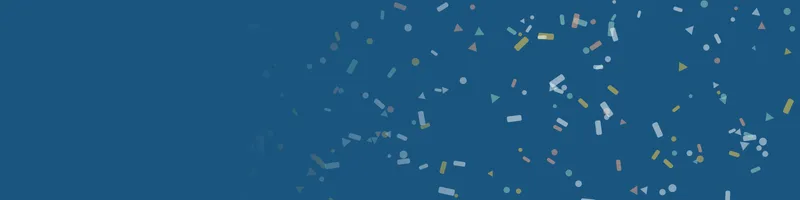 Ocean blue Google Classroom header with a confetti pattern on the right