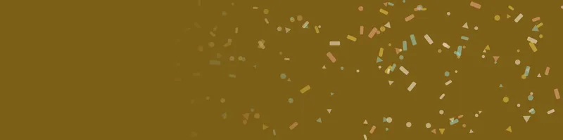 Ochre Google Classroom header with a confetti pattern on the right