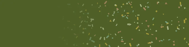 Olive Google Classroom header with a confetti pattern on the right