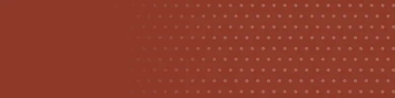 Brick red Google Classroom header with a polka dots pattern on the right