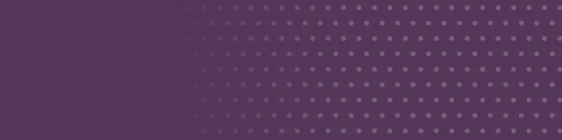 Plum Google Classroom header with a polka dots pattern on the right