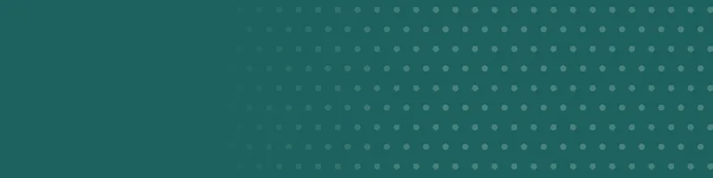 Teal Google Classroom header with a polka dots pattern on the right