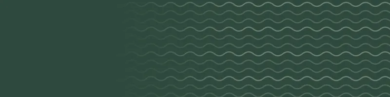 Forest green Google Classroom header with a waves pattern on the right