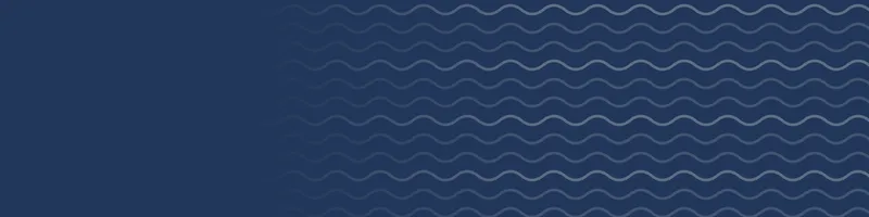 Navy Google Classroom header with a waves pattern on the right