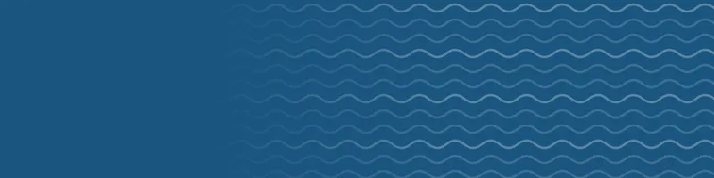 Ocean blue Google Classroom header with a waves pattern on the right