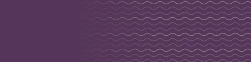 Plum Google Classroom header with a waves pattern on the right