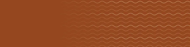 Rust Google Classroom header with a waves pattern on the right