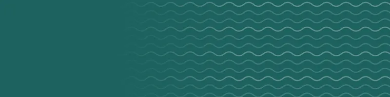 Teal Google Classroom header with a waves pattern on the right